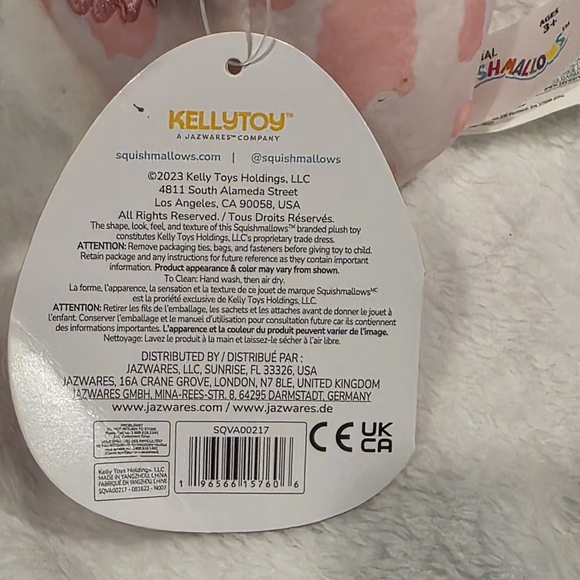 SQUISHMALLOWS MAGNIS THE AUSTRALIAN SHEPHERD PINK VALENTINES 4.5" Plushie *NWT* - Picture 8 of 9